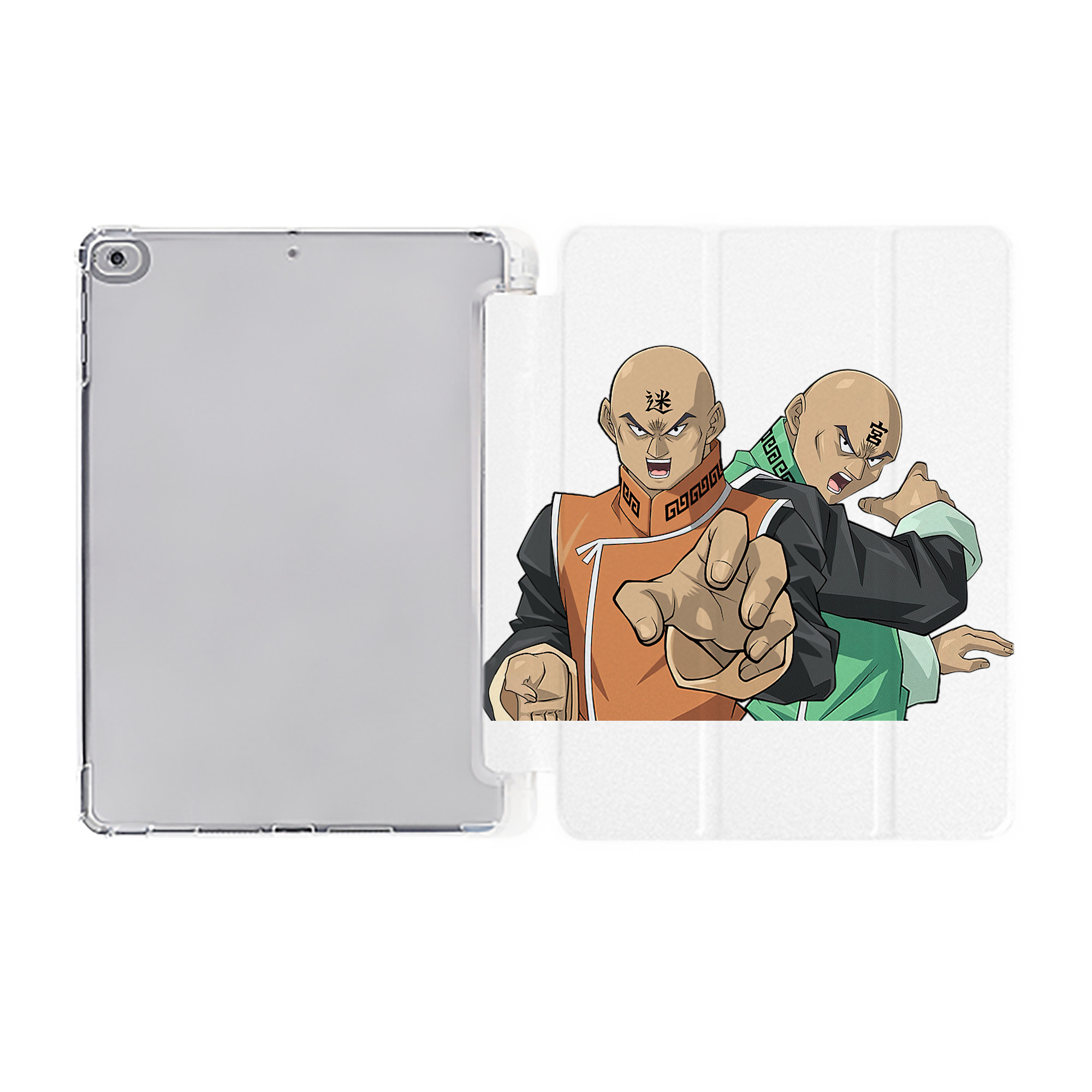 （画像用） 遊☆戯☆王 Yu-Gi-Oh! IPad ケース ペン収納付き 三つ折りスタンド PUレザー×シリコン 対応機種9.5/10.5/10.9インチ
